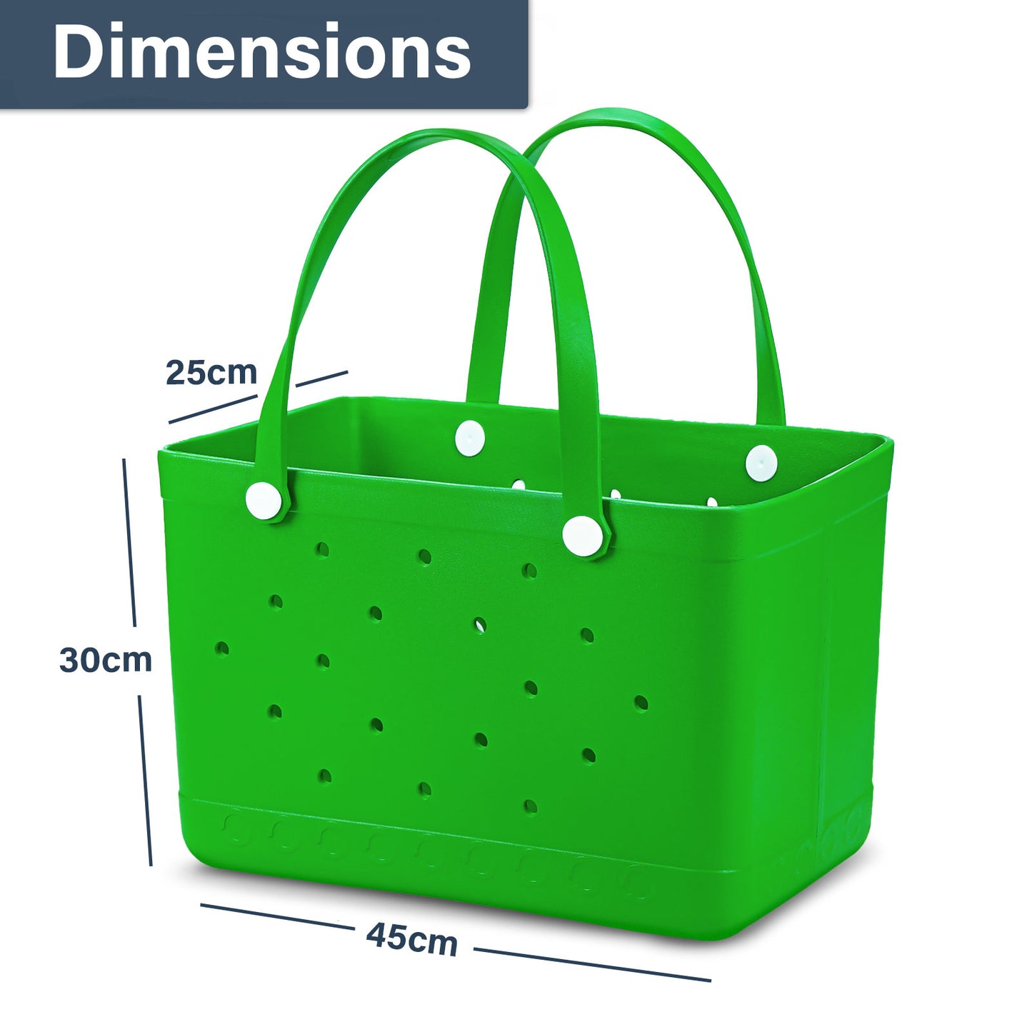 Sunday Crew Bag – XL EVA Rubber Beach Tote – Waterproof, Sand-Free & Family-Ready (Wild Lime) image 1