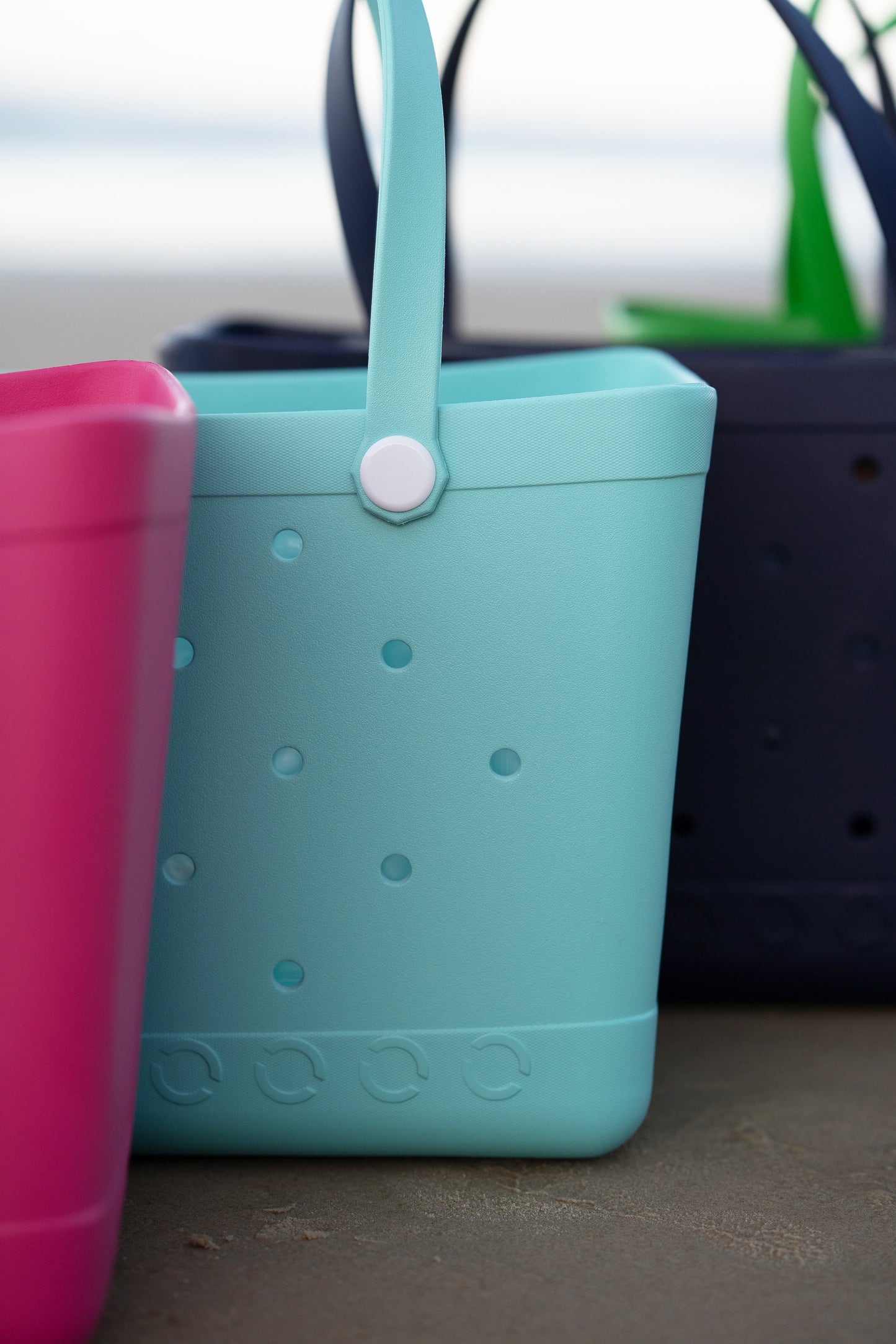 XL Waterproof Beach Tote Bag - Sand-Free Rubber Design with Inside Zipper Pocket  Sunday Crew