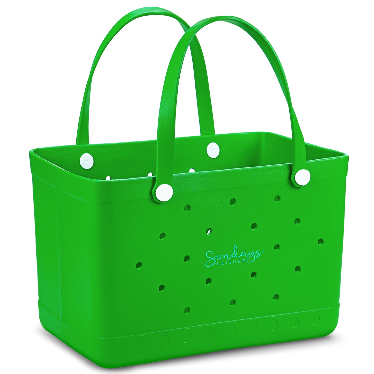 Sunday Crew Bag – XL EVA Rubber Beach Tote – Waterproof, Sand-Free & Family-Ready (Wild Lime) image 0