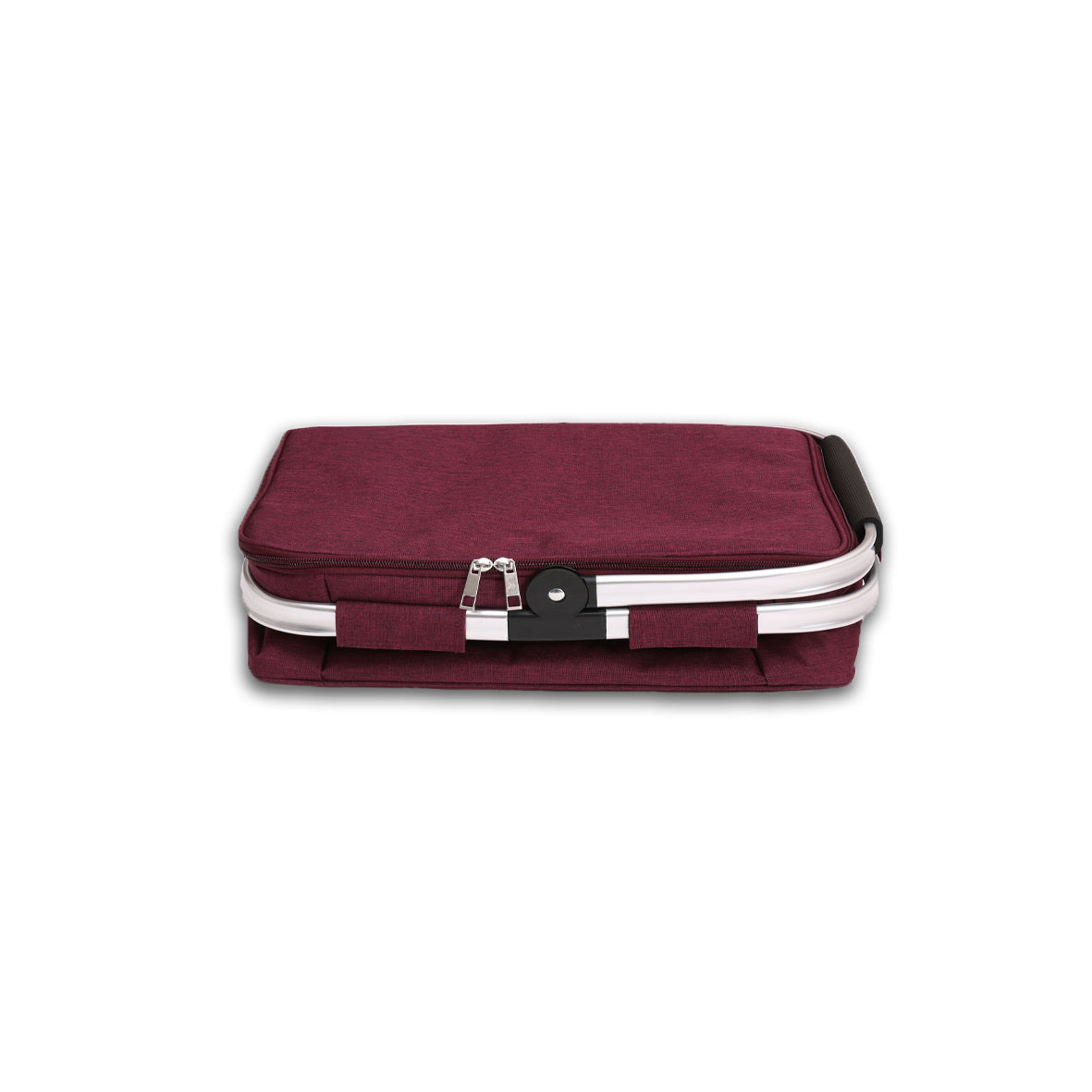 Collapsible Insulated Picnic Basket with Thermal Lining – Perfect for BBQs & Picnics (Maroon) image 4