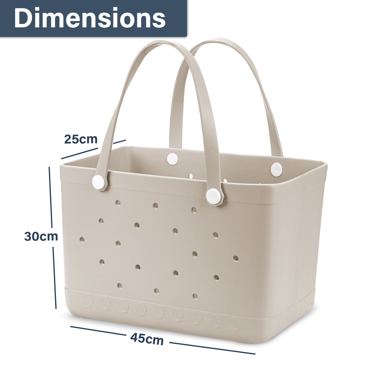 Sunday Crew Bag – XL EVA Rubber Beach Tote – Waterproof, Sand-Free & Family-Ready (Sand Storm) image 2
