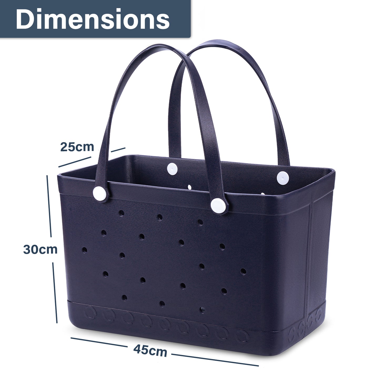 Sunday Crew Bag – XL EVA Rubber Beach Tote – Waterproof, Sand-Free & Family-Ready (Midnight Sky) image 2