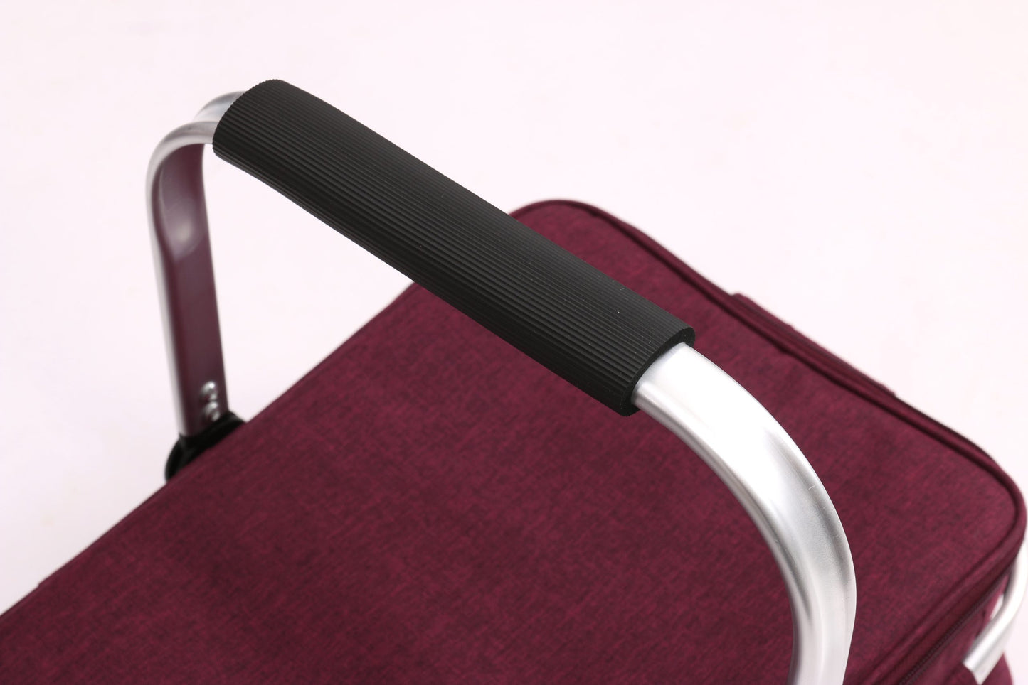 Collapsible Insulated Picnic Basket with Thermal Lining – Perfect for BBQs & Picnics (Maroon) image 6
