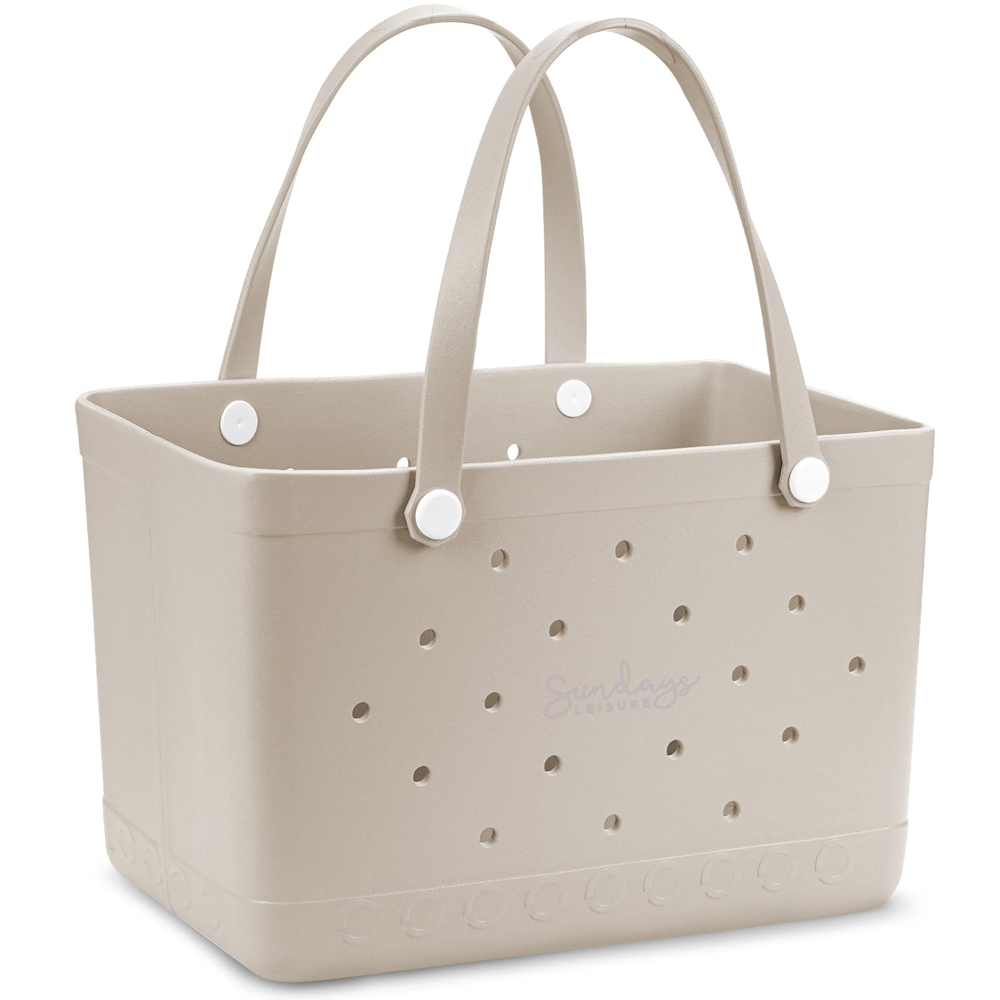 Sunday Crew Bag – XL EVA Rubber Beach Tote – Waterproof, Sand-Free & Family-Ready (Sand Storm) image 1