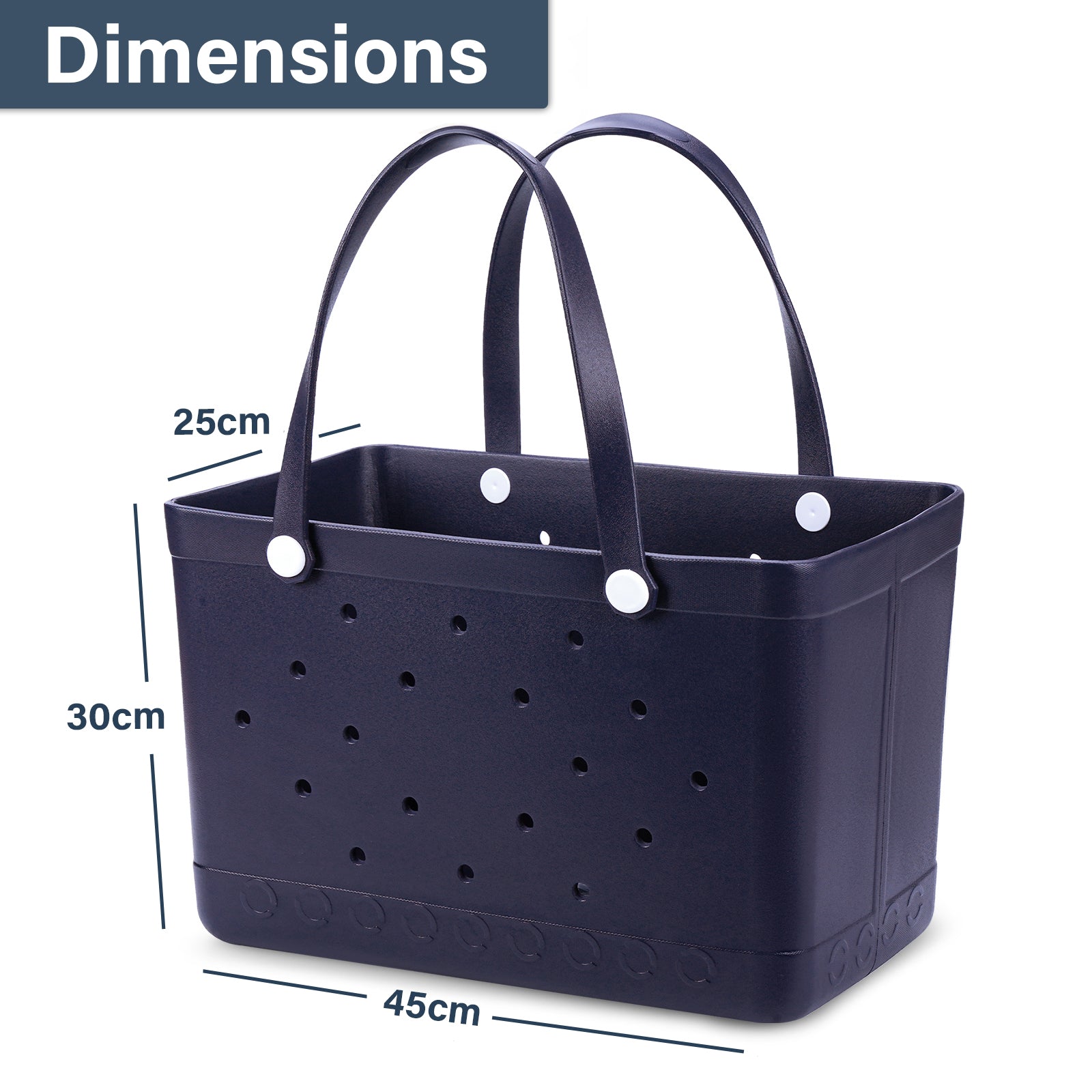 Sunday Crew Bag – XL EVA Rubber Beach Tote – Waterproof, Sand-Free & Family-Ready (Midnight Sky) image 2